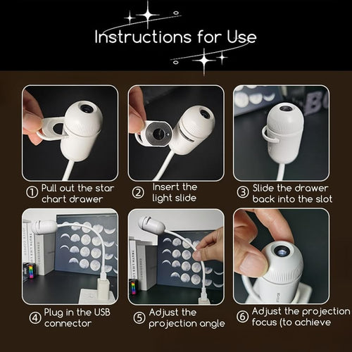 Portable Mini USB Starry Sky Projection Lamp